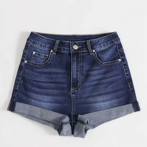 Regular jean shorts